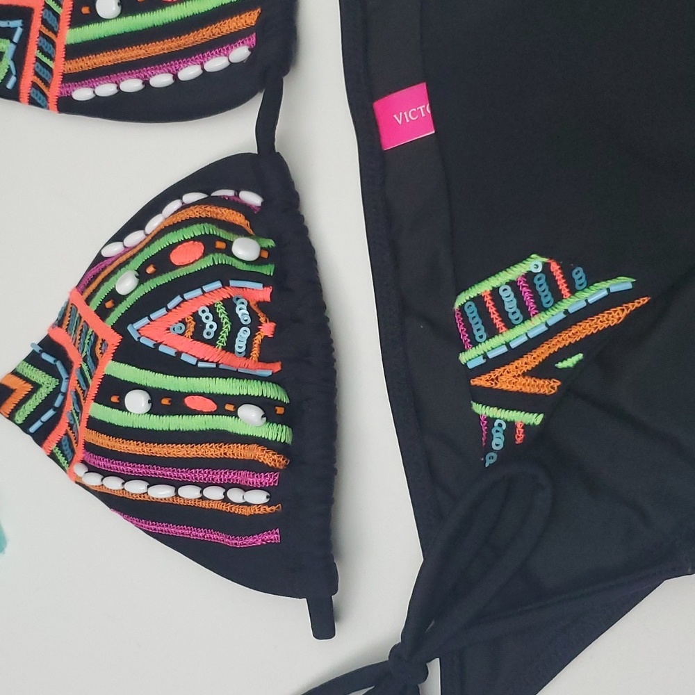Victoria Secret Embroidered String Bikini - Picture 3 of 12